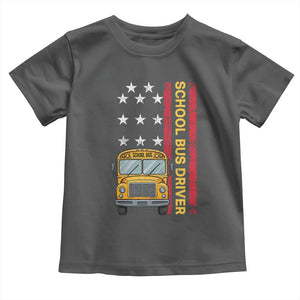 Patriotic School Bus Driver USA American Flag Toddler T Shirt