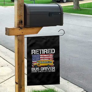 Retired School Bus Driver Garden Flag Patriotic USA American Flag
