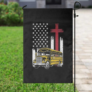 Bus Driver Patriotic Christian USA Flag Garden Flag School Bus Driver