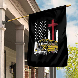 Bus Driver Patriotic Christian USA Flag Garden Flag School Bus Driver