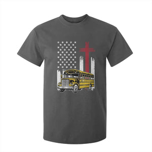 Bus Driver Patriotic Christian USA Flag T Shirt For Kid School Bus Driver