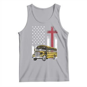 Bus Driver Patriotic Christian USA Flag Tank Top School Bus Driver