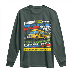 Funny School Bus Driver Life Long Sleeve Shirt Back to School Teacher Kids