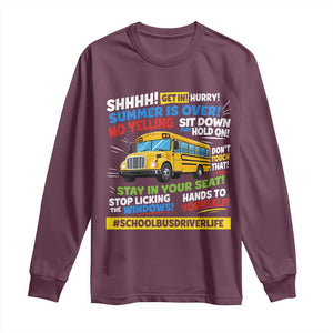 Funny School Bus Driver Life Long Sleeve Shirt Back to School Teacher Kids