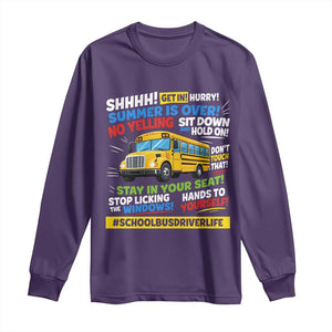 Funny School Bus Driver Life Long Sleeve Shirt Back to School Teacher Kids