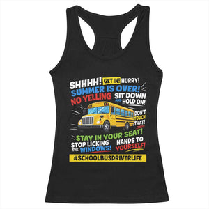 Funny School Bus Driver Life Racerback Tank Top Back to School Teacher Kids