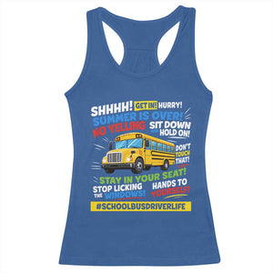 Funny School Bus Driver Life Racerback Tank Top Back to School Teacher Kids