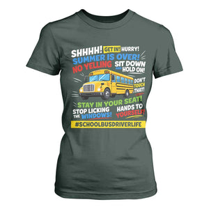 Funny School Bus Driver Life T Shirt For Women Back to School Teacher Kids