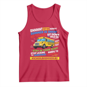Funny School Bus Driver Life Tank Top Back to School Teacher Kids