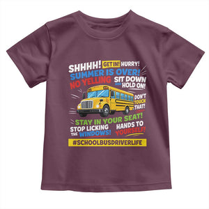 Funny School Bus Driver Life Toddler T Shirt Back to School Teacher Kids