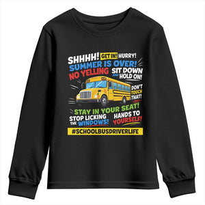 Funny School Bus Driver Life Youth Sweatshirt Back to School Teacher Kids