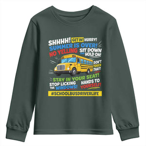 Funny School Bus Driver Life Youth Sweatshirt Back to School Teacher Kids