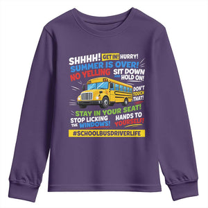Funny School Bus Driver Life Youth Sweatshirt Back to School Teacher Kids