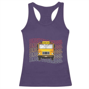School Bus Driver Life Back to School Teacher Kids Racerback Tank Top