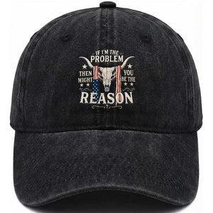 Cow Bull Skull American Flag Vintage Western Washed Cotton Baseball Cap TS14 Washed Cap Universal Fit Black Print Your Wear