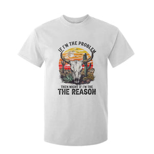 Cow Bull Skull T Shirt For Kid If Problem Vintage Then You Might Be Reason TS14 White Print Your Wear