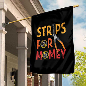 Funny Electrician Garden Flag Strips For Money Electrical Humor TS14 Print Your Wear