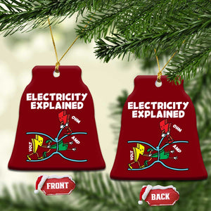 Funny Electricity Ceramic Ornament Ohm's Law Electricity Explained TS14 Print Your Wear