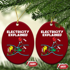 Funny Electricity Ceramic Ornament Ohm's Law Electricity Explained TS14 Print Your Wear