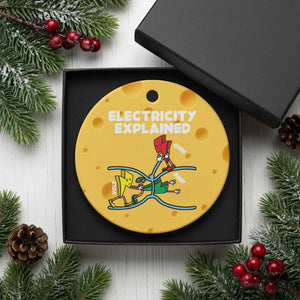 Funny Electricity Ceramic Ornament Ohm's Law Electricity Explained TS14 1pc Yellow Cheese Print Your Wear