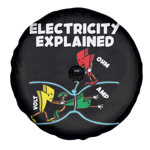 Funny Electricity Spare Tire Cover Ohm's Law Electricity Explained TS14 Print Your Wear