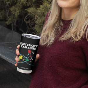Funny Electricity Tumbler Cup Ohm's Law Electricity Explained TS14 Print Your Wear