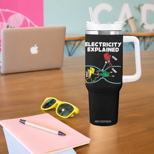 Funny Electricity Tumbler With Handle Ohm's Law Electricity Explained TS14 Print Your Wear