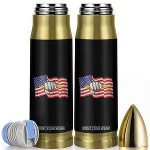 Electrician American Flag Bullet Tumbler Patriotic Electrical Worker TS14 Black Print Your Wear