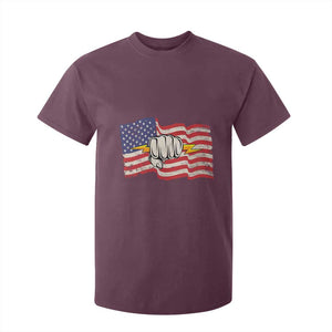 Electrician American Flag T Shirt For Kid Patriotic Electrical Worker TS14 Maroon Print Your Wear