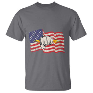 Electrician American Flag T Shirt Patriotic Electrical Worker TS14 Charcoal Print Your Wear