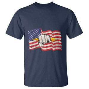 Electrician American Flag T Shirt Patriotic Electrical Worker TS14 Navy Print Your Wear