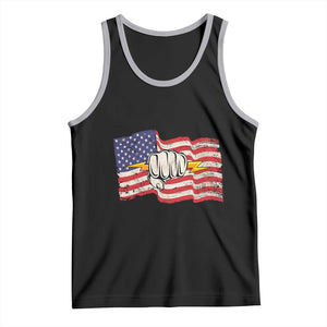 Electrician American Flag Tank Top Patriotic Electrical Worker TS14 Black Athletic Heather Print Your Wear