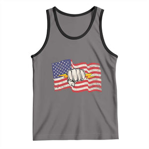 Electrician American Flag Tank Top Patriotic Electrical Worker TS14 Deep Heather Black Print Your Wear