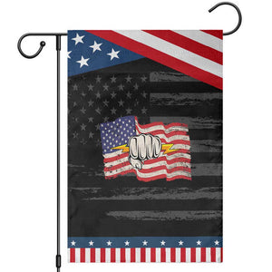 Electrician American Flag Garden Flag Patriotic Electrical Worker TS14 Distressed Black Blue Print Your Wear
