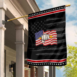 Electrician American Flag Garden Flag Patriotic Electrical Worker TS14 Distressed Black Red Print Your Wear