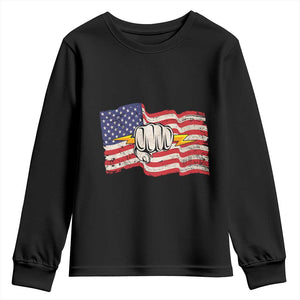 Electrician American Flag Youth Sweatshirt Patriotic Electrical Worker TS14 Black Print Your Wear