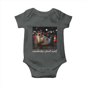 Somebody's Feral Aunt Baby Onesie Funny Neil The Seal Meme