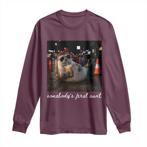 Somebody's Feral Aunt Long Sleeve Shirt Funny Neil The Seal Meme