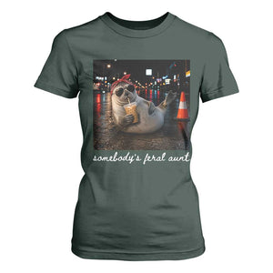 Somebody's Feral Aunt T Shirt For Women Funny Neil The Seal Meme