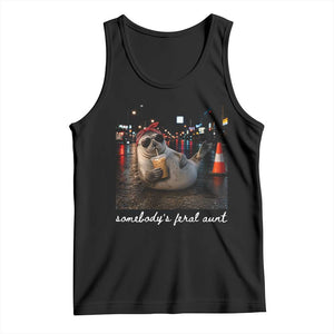 Somebody's Feral Aunt Tank Top Funny Neil The Seal Meme