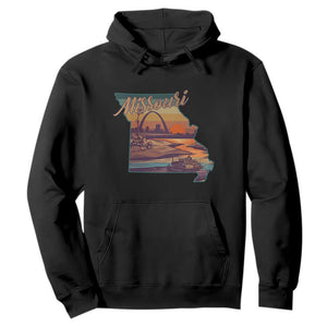 Retro Gateway Arch St Louis Missouri Map Outline Hoodie