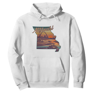 Retro Gateway Arch St Louis Missouri Map Outline Hoodie
