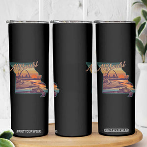 Retro Gateway Arch St Louis Missouri Map Outline Skinny Tumbler