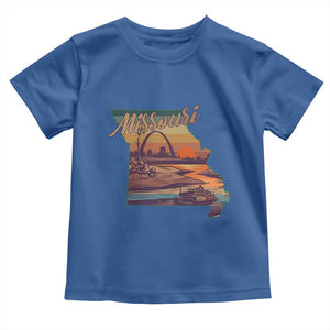 Retro Gateway Arch St Louis Missouri Map Outline Toddler T Shirt