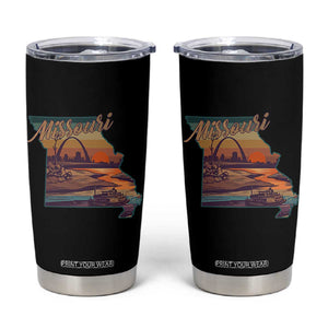 Retro Gateway Arch St Louis Missouri Map Outline Tumbler Cup