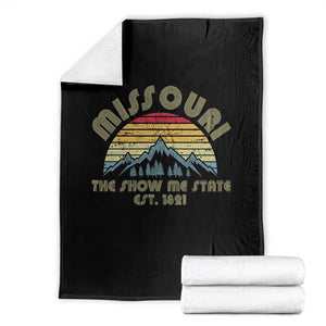 Retro Missouri The Show Me State USA America Souvenir Gift Throw Blanket The Show Me State USA America Souvenir