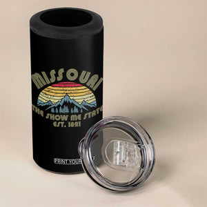 Retro Missouri The Show Me State USA America Souvenir Gift 4 in 1 Can Cooler Tumbler The Show Me State USA America Souvenir