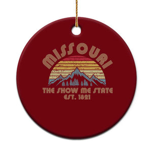 Retro Missouri The Show Me State USA America Souvenir Gift Ceramic Ornament The Show Me State USA America Souvenir