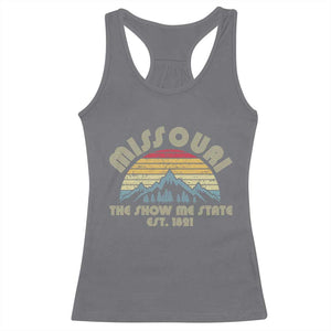 Retro Missouri The Show Me State USA America Souvenir Gift Racerback Tank Top The Show Me State USA America Souvenir