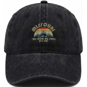 Retro Missouri The Show Me State USA America Souvenir Gift Washed Cotton Baseball Cap The Show Me State USA America Souvenir